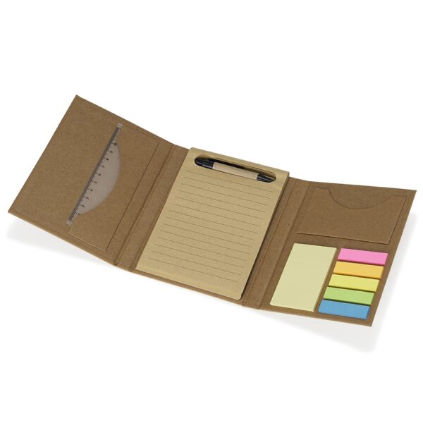 Pasta Bloco de Anotações B6 com Caneta, Regua e Post-it Eco S26741 - Image 3