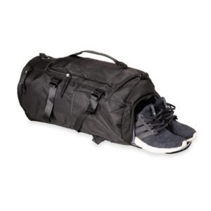 Bolsa Esportiva Poliéster com Bolso Térmico, Bolso Porta Tenis e Molhados S86050