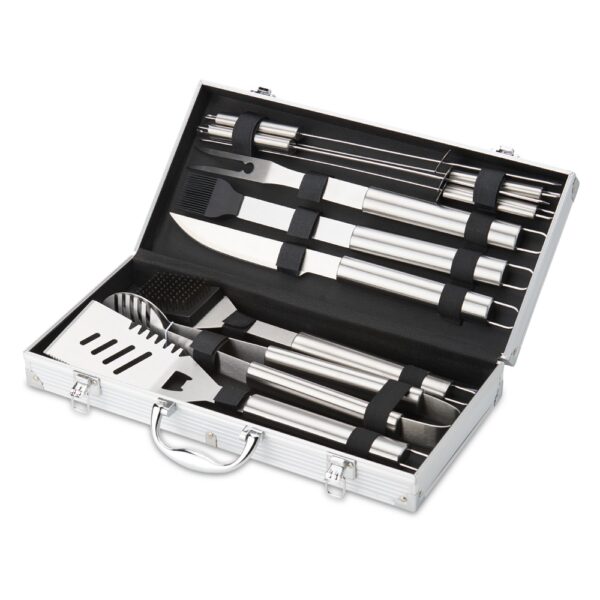 Kit Churrasco 10 Peças Inox com Estojo S64310