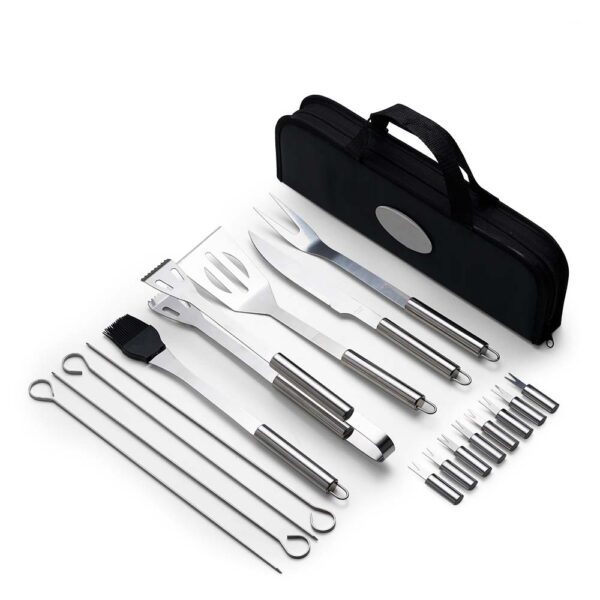 Kit Churrasco 17 Peças Inox com Estojo S60910 - Image 4