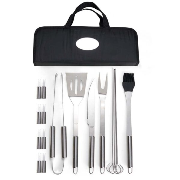 Kit Churrasco 17 Peças Inox com Estojo S60910 - Image 6