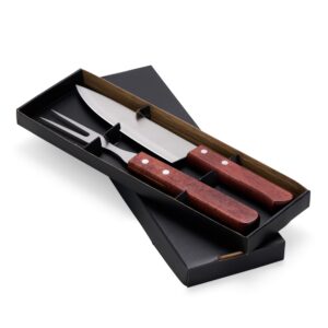 Kit Churrasco 2 Peças Inox e Madeira com Estojo S93180 