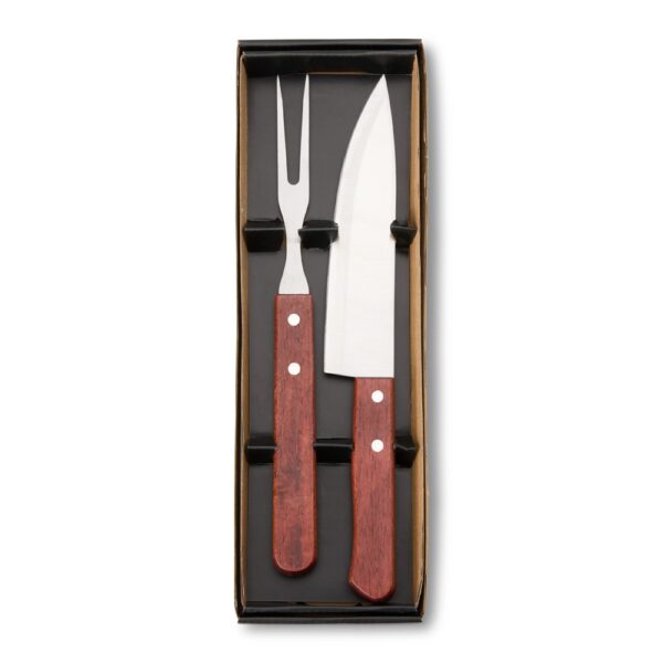 Kit Churrasco 2 Peças Inox e Madeira com Estojo S93180  - Image 2