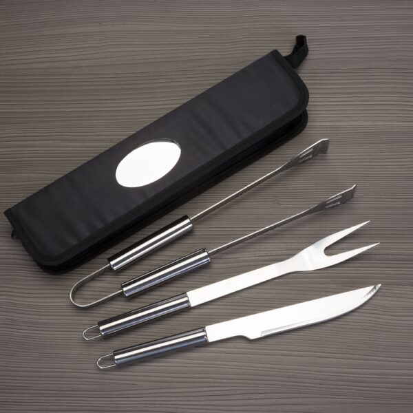 Kit Churrasco 3 Peças Inox com Estojo S64470