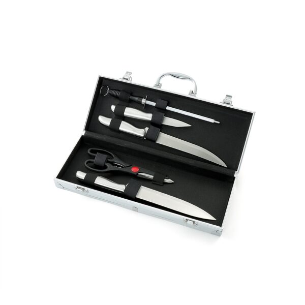 Kit Churrasco 5 Peças Inox com Estojo S54310