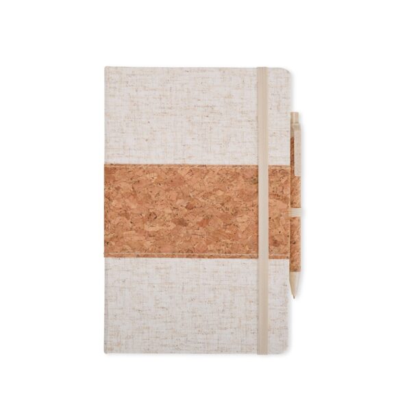 Conjunto Executivo Caderno Moleskine A5 Linho e Caneta Cortiça e Palha de Trigo com Estojo Presente S59080 - Image 2