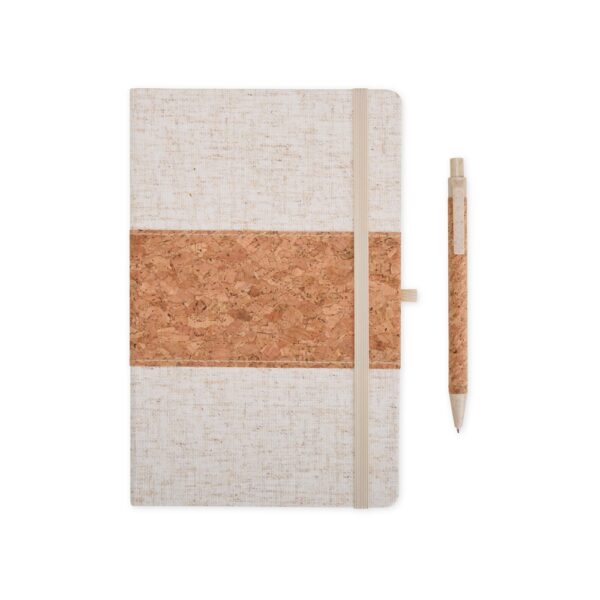 Conjunto Executivo Caderno Moleskine A5 Linho e Caneta Cortiça e Palha de Trigo com Estojo Presente S59080 - Image 7