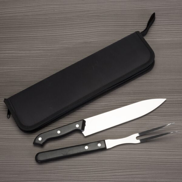 Kit Churrasco 2 Peças Inox e Madeira Bambu com Estojo S74470 - Image 5