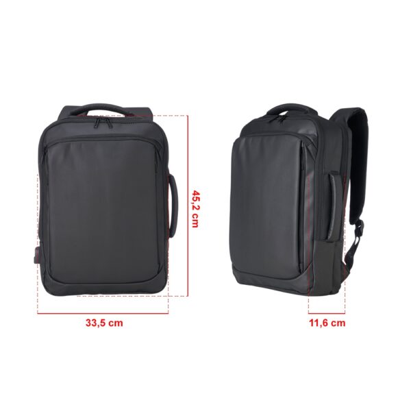 Mochila Pasta Notebook USB Troley Couro Sintético S10910 - Image 11