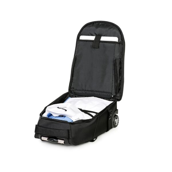 Mochila Notebook USB Nylon com Puxador Retrátil S87541 - Image 4