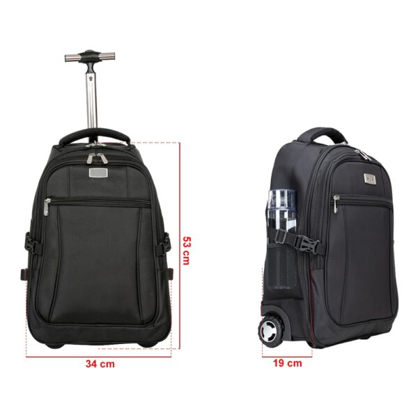 Mochila Notebook USB Nylon com Puxador Retrátil S87541