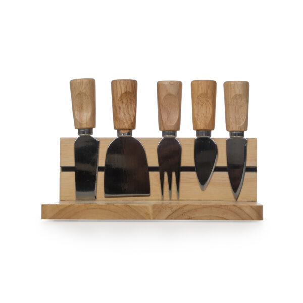 Kit Queijos e Frios 6 Peças Madeira de Bambu e Inox S22240 - Image 2