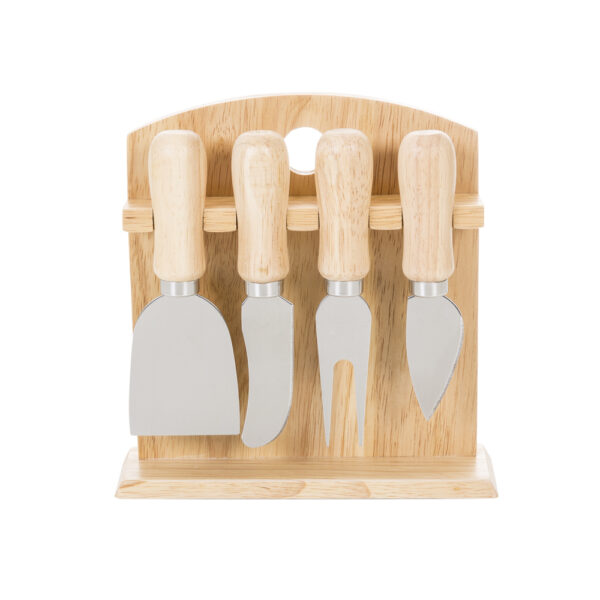 Kit Queijos e Frios 5 Peças Madeira de Bambu e Inox  S63240 - Image 2