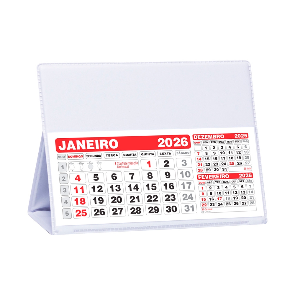 Calendário Mensal Anual de Mesa em PVC S75621 S85621 - Imagem 5