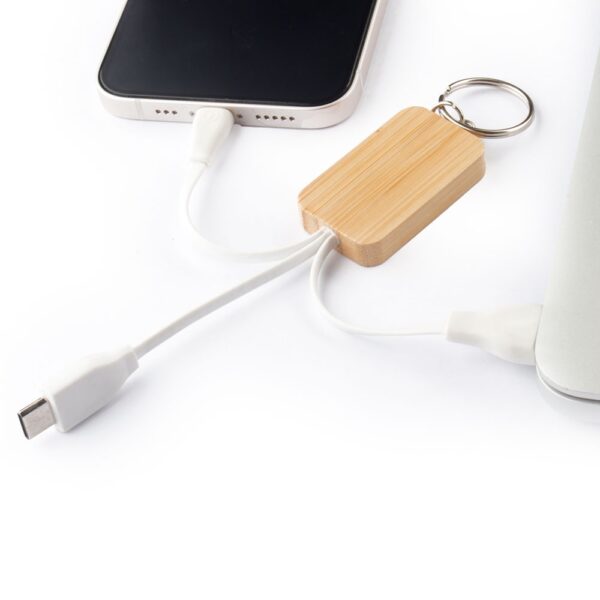 Chaveiro com Cabo USB Retrátil 3 em 1 Celular S33841 