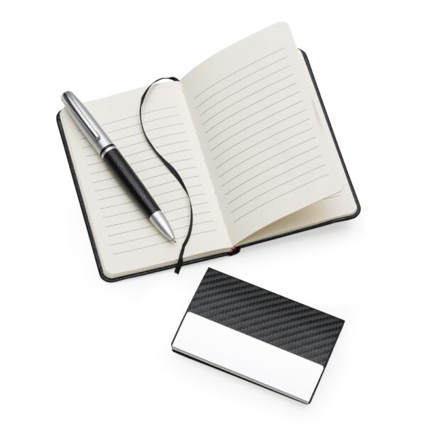 Conjunto Executivo Caderno Moleskine A6, Caneta Metal, Porta Cartão Couro Sintético e Estojo Presente S89901 - Image 3