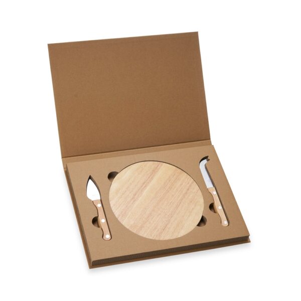 Kit Queijos e Frios 3 Peças Madeira de Bambu e Inox S22280 - Image 2