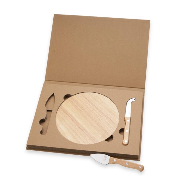 Kit Queijos e Frios 3 Peças Madeira de Bambu e Inox S22280 - Image 4