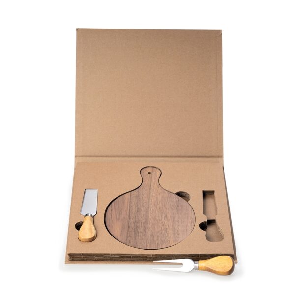 Kit Queijos e Frios 3 Peças Madeira de Bambu e Inox  S29681 - Image 2