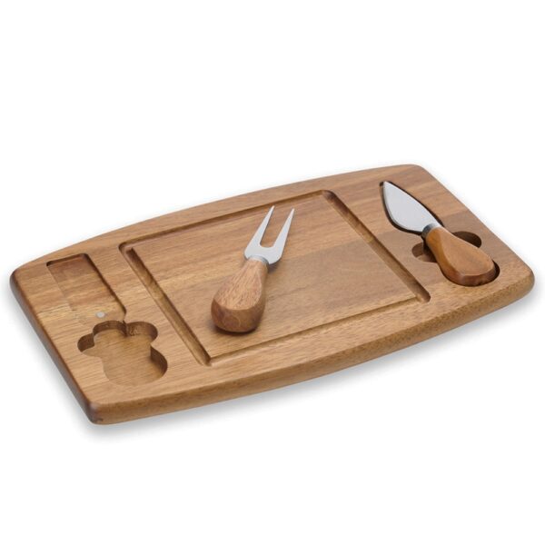Kit Queijos e Frios 3 Peças Madeira de Bambu e Inox  S72681 - Image 2