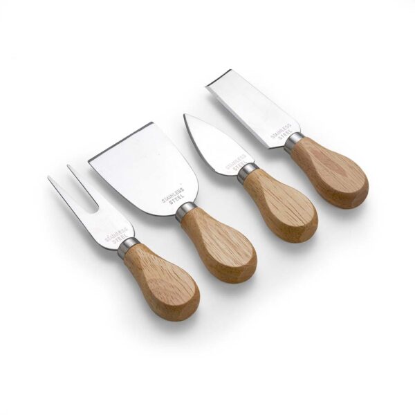 Kit Queijos e Frios 4 Peças Madeira de Bambu e Inox S22260 - Image 5