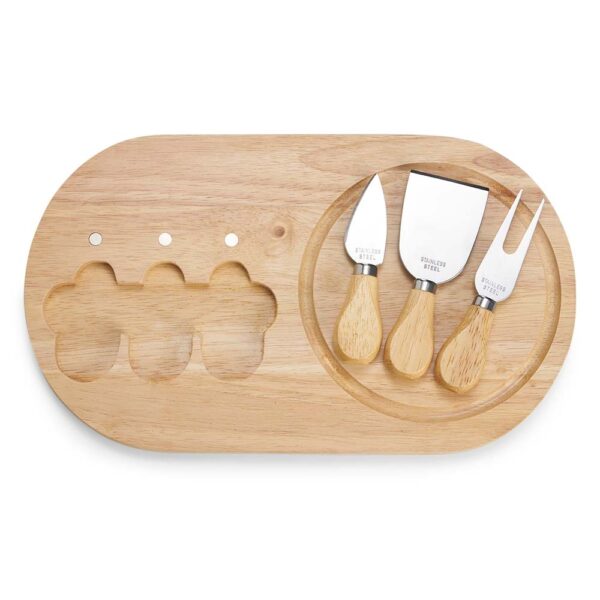 Kit Queijos e Frios 4 Peças Madeira de Bambu e Inox S22230 - Image 3