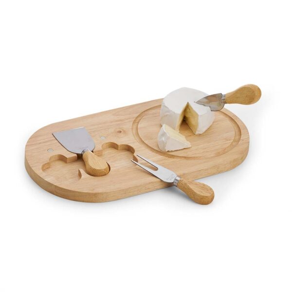 Kit Queijos e Frios 4 Peças Madeira de Bambu e Inox S22230 - Image 4