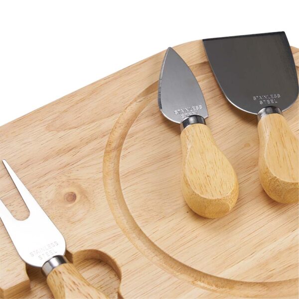 Kit Queijos e Frios 4 Peças Madeira de Bambu e Inox S22230 - Image 7