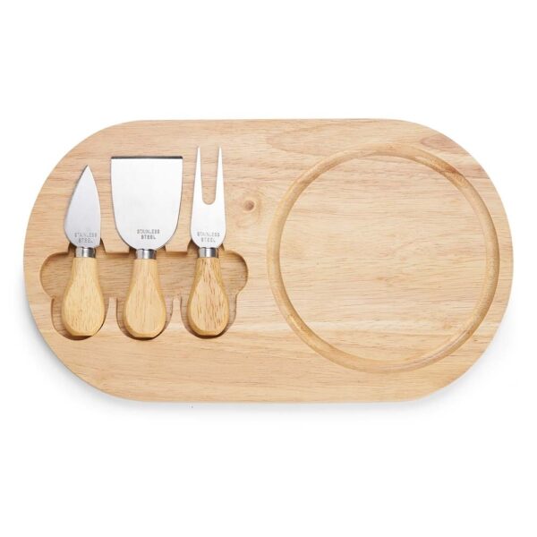 Kit Queijos e Frios 4 Peças Madeira de Bambu e Inox S22230 - Image 2