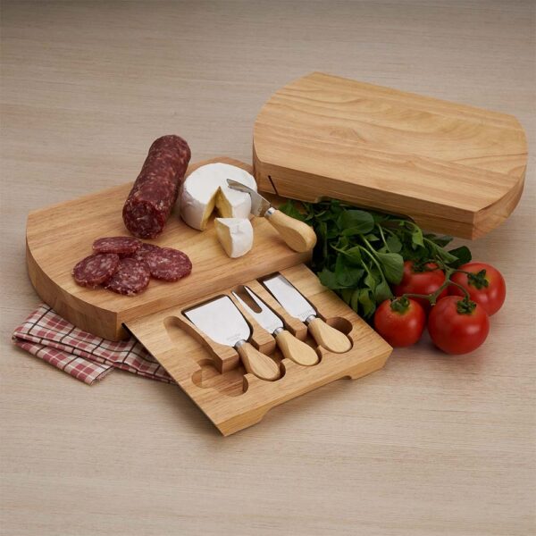 Kit Queijos e Frios 5 Peças Madeira de Bambu e Inox S12250 - Image 3