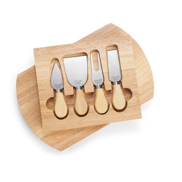 Kit Queijos e Frios 5 Peças Madeira de Bambu e Inox S12250 - Image 4