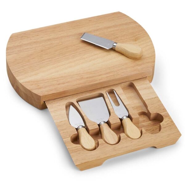 Kit Queijos e Frios 5 Peças Madeira de Bambu e Inox S12250 - Image 5