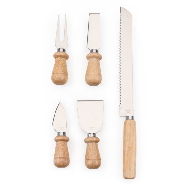 Kit Queijos e Frios 5 Peças Madeira de Bambu e Inox S21370 - Image 3