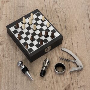 Kit Vinho Xadrez 4 peças com Estojo para Presente S64021