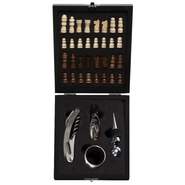 Kit Vinho Xadrez 4 peças com Estojo para Presente S64021 - Image 2