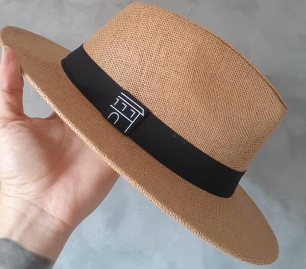 Chapéu Agro Panamá Vintage Palha Shantung Aba Larga Casual e Versátil Schapeu - Image 8