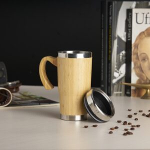 Caneca Inox e Bambu 500ml S34681