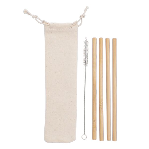 Canudos de Bambu com Escova de Limpeza Kit S79541 - Image 2