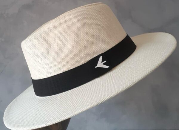Chapéu Agro Panamá Vintage Palha Shantung Aba Larga Casual e Versátil Schapeu - Image 4