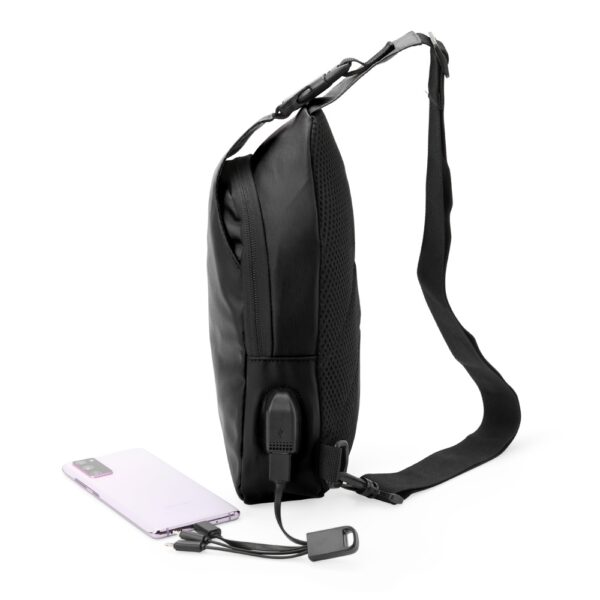 Bolsa/Mochila de Ombro USB 6L Couro Sintético S39180 - Image 3