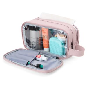 Nécessaire Visor Transparente Poliéster Impermeável 3 Divisórias Tam 25x14x10cm S43280