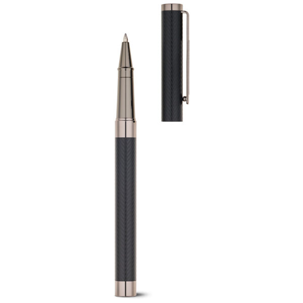 Caneta Executiva Luxo Roller Metal Preto Mate Escrita Preto Estojo Presente Sg70219 - Image 4