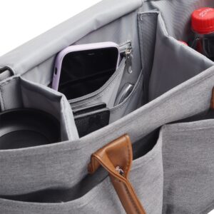 Bolsa Multifuncional 8L Bolso Térmico Ideal p-Bebê Poliéster e Couro Sintético Impermeável S32251