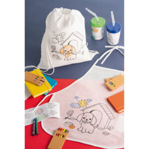 Avental Infantil Non-woven-TNT para Colorir com 6 Giz de Cera  Sg43895