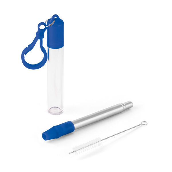 Kit de Canudo e Escova Inox com Estojo Mosquetão Sg75049 - Image 2