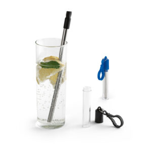 Kit de Canudo e Escova Inox com Estojo Mosquetão Sg75049