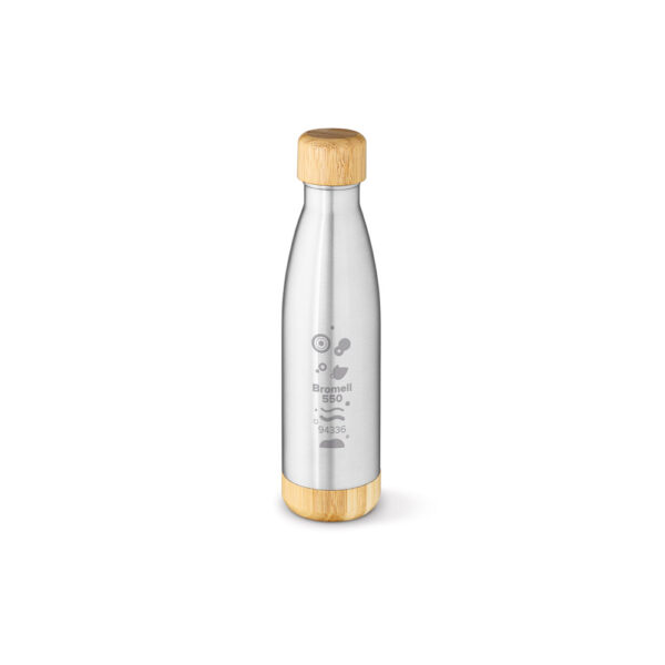Garrafa Squeeze Térmica Inox e Bambu 550ml Sg63349 - Image 2