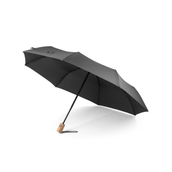 Guarda-chuva Dobrável Poliéster Pongee Fibra de Vidro Pega em Madeira Sg04099 - Image 8