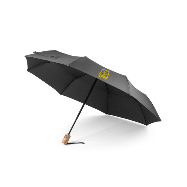 Guarda-chuva Dobrável Poliéster Pongee Fibra de Vidro Pega em Madeira Sg04099 - Image 6