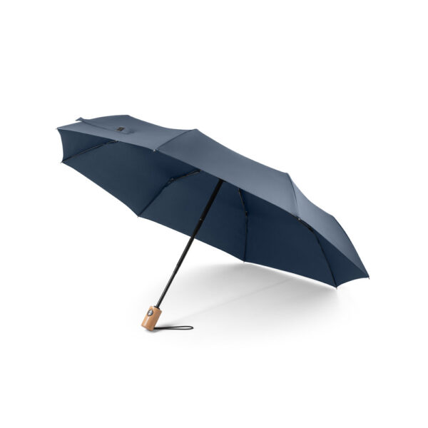 Guarda-chuva Dobrável Poliéster Pongee Fibra de Vidro Pega em Madeira Sg04099 - Image 4